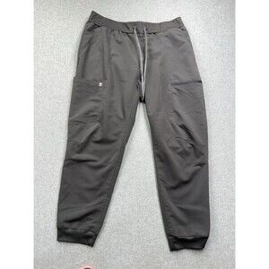 Fabletics Black Scrub Pants XL Unisex Medical Solid Polyester Viscose Elastane